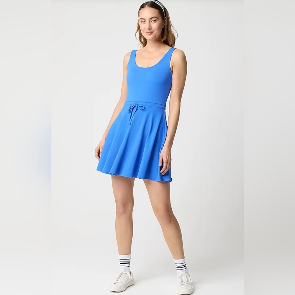 NWT $98 J. Crew Royal Blue Tie Waist Active Dress Womens‎ Size XXS
